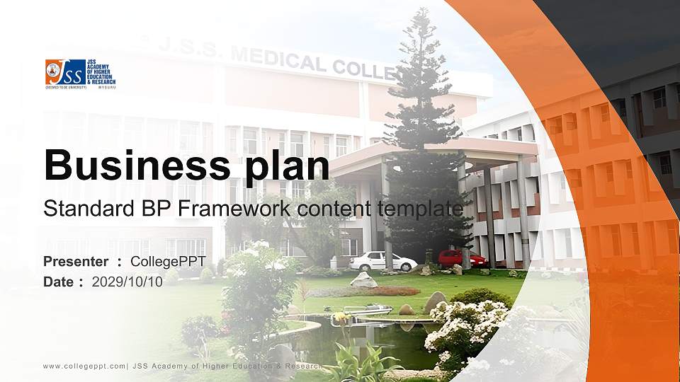 JSS Academy of Higher Education & Research Competition/Entrepreneurship Contest PPT Template16:9 ratio PPT effect preview image