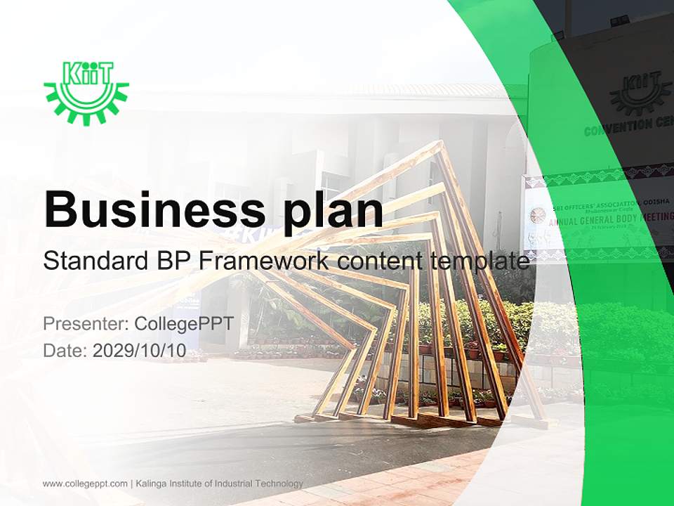 Kalinga Institute of Industrial Technology Competition/Entrepreneurship Contest PPT Template4:3 ratio PPT effect preview image9