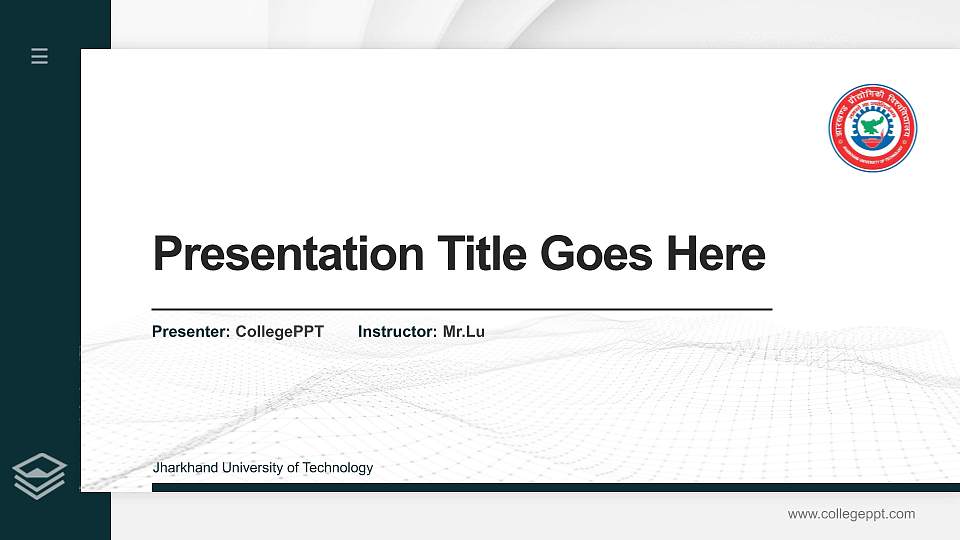 Jharkhand University of Technology Thesis Proposal/Graduation Defense PPT Template16:9 ratio PPT effect preview image