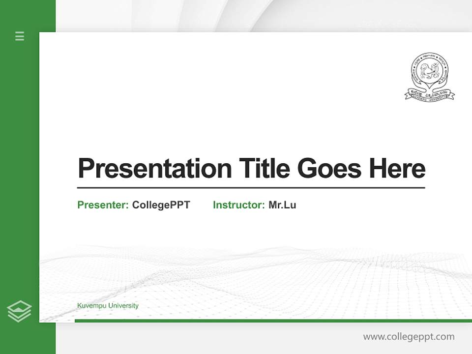 Kuvempu University Thesis Proposal/Graduation Defense PPT Template4:3 ratio PPT effect preview image5
