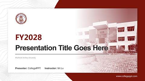 Khallikote Unitary University Academic Presentation/Research Findings Report PPT Template