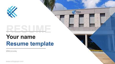 KREA University Resume PPT Template