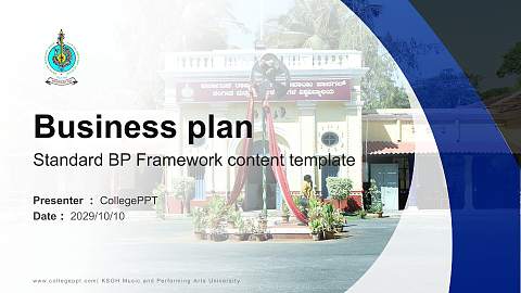 KSGH Music and Performing Arts University Competition/Entrepreneurship Contest PPT Template