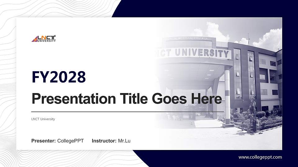 LNCT University Academic Presentation/Research Findings Report PPT Template16:9 ratio PPT effect preview image