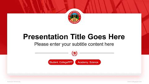 Kumaun University National Scholarship Defense PPT Template