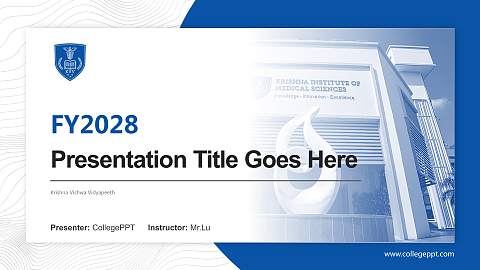Krishna Vishwa Vidyapeeth Academic Presentation/Research Findings Report PPT Template