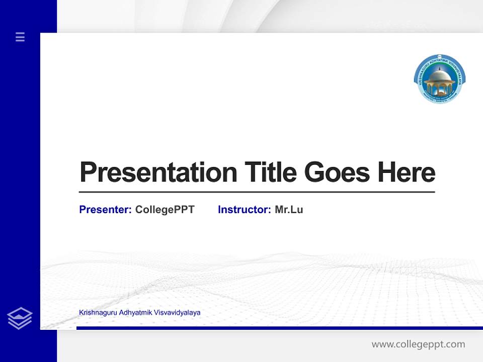 Krishnaguru Adhyatmik Visvavidyalaya Thesis Proposal/Graduation Defense PPT Template4:3 ratio PPT effect preview image5