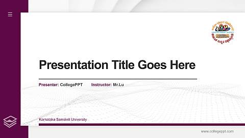 Karnataka Samskrit University Thesis Proposal/Graduation Defense PPT Template