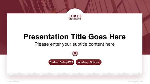 Lords University National Scholarship Defense PPT Template