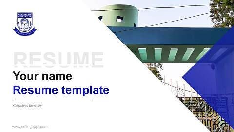 Kanyashree University Resume PPT Template