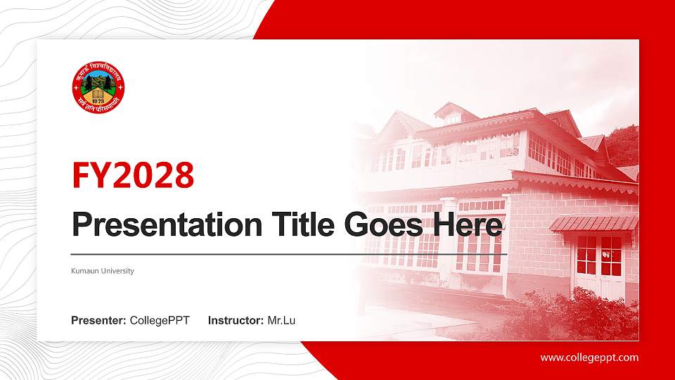 Kumaun University Academic Presentation/Research Findings Report PPT Template16:9 ratio PPT effect preview image