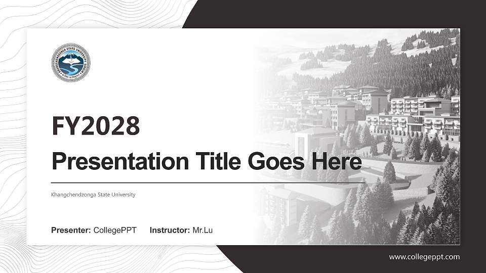 Khangchendzonga State University Academic Presentation/Research Findings Report PPT Template16:9 ratio PPT effect preview image