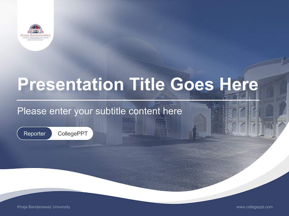 Khaja Bandanawaz University Lecture Sharing and Networking Event PPT Template4:3 ratio PPT effect preview image4