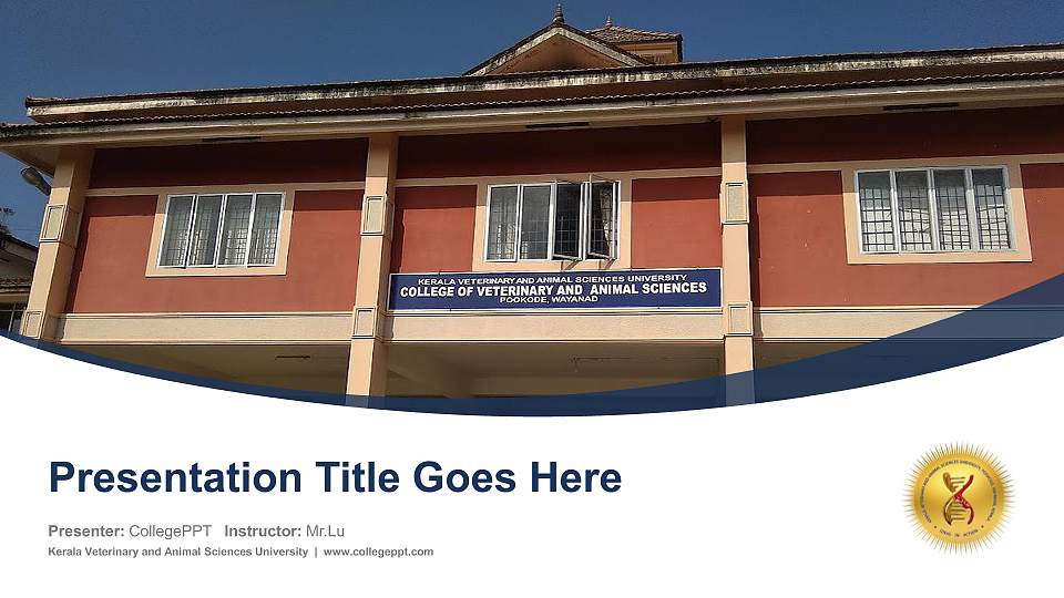 Kerala Veterinary and Animal Sciences University Course/Courseware Creation PPT Template16:9 ratio PPT effect preview image
