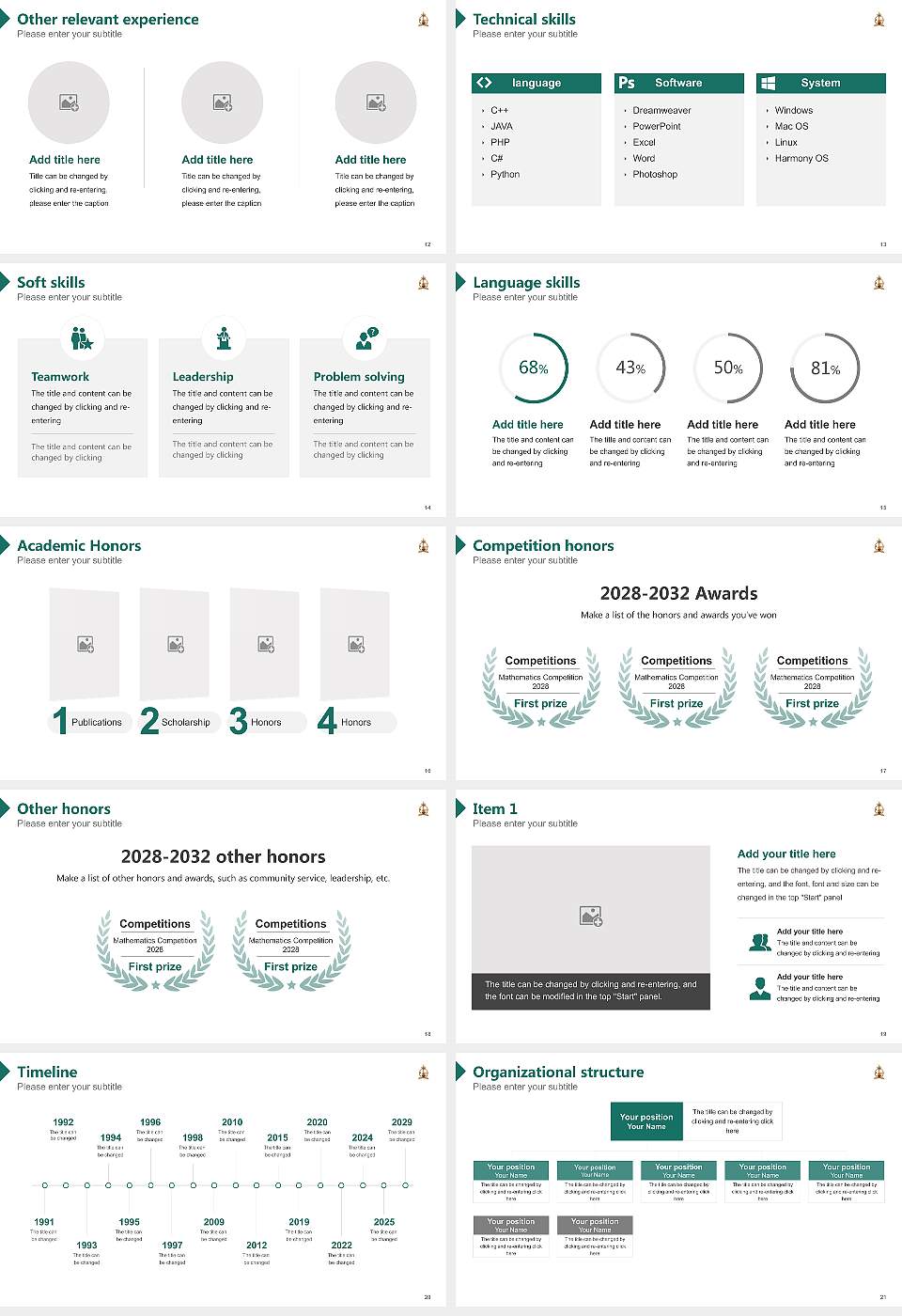 Kerala Kalamandalam Resume PPT Template16:9 ratio PPT effect preview image3