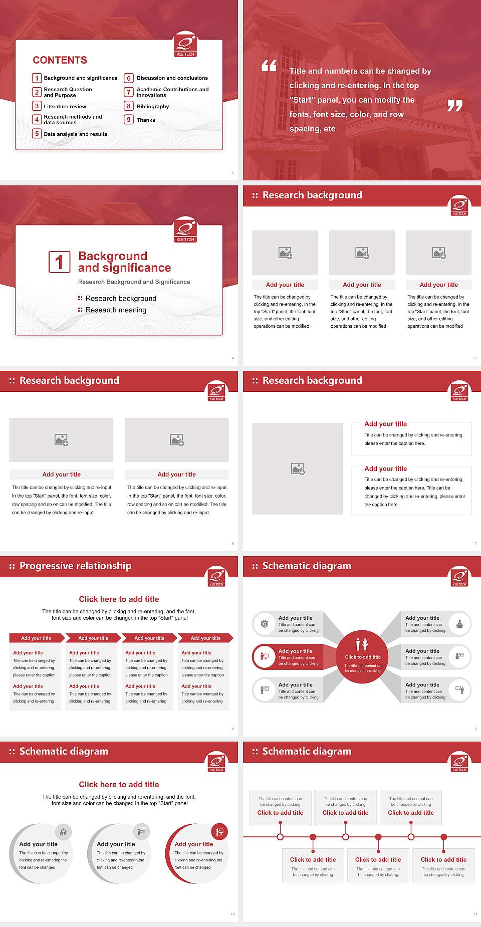 KLE Technological University Graduation Thesis Defense PPT Template4:3 ratio PPT effect preview image2