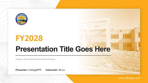 Krantiguru Shyamji Krishna Verma Kachchh University Academic Presentation/Research Findings Report PPT Template
