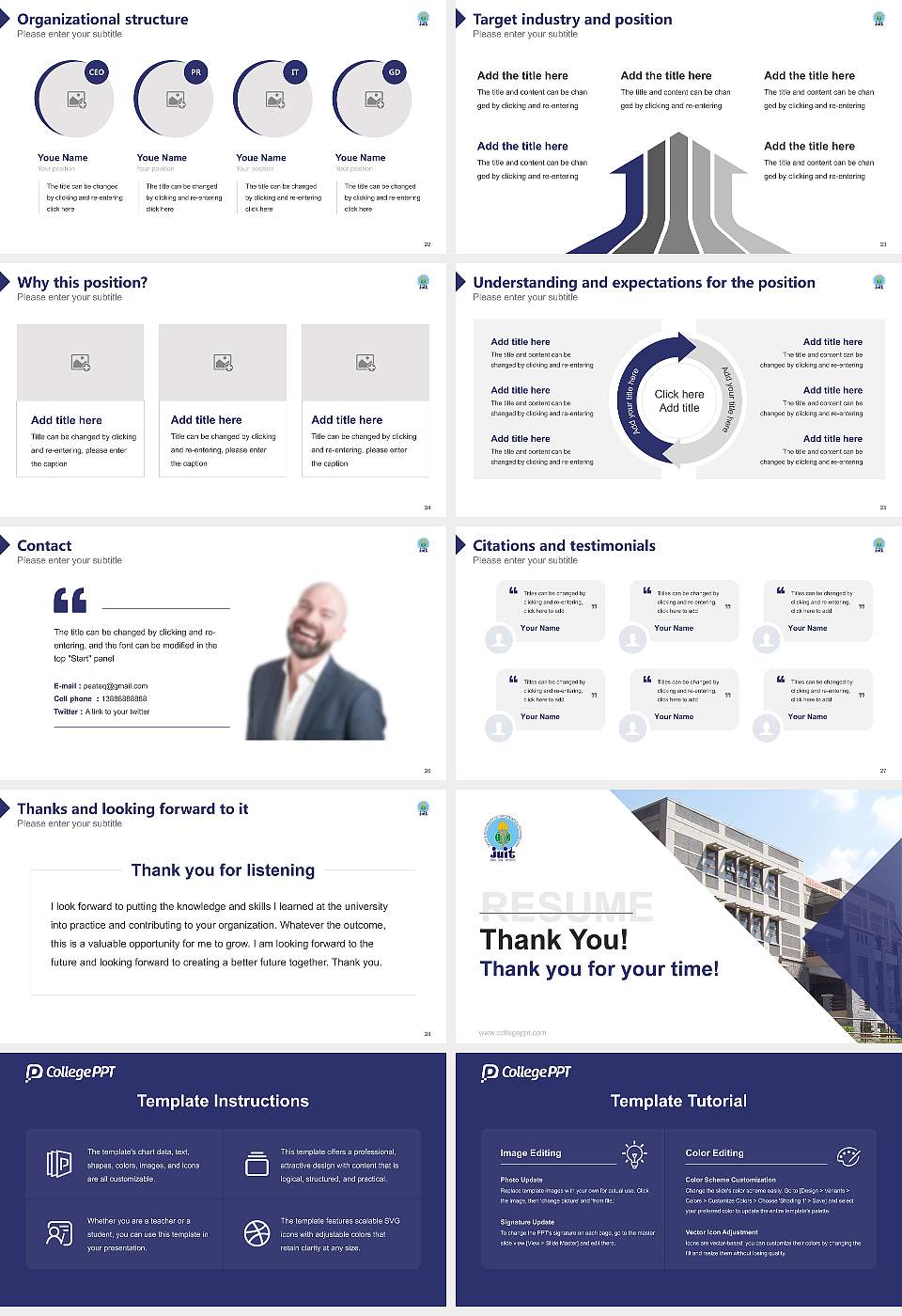 Jaypee University of Information Technology Resume PPT Template16:9 ratio PPT effect preview image4