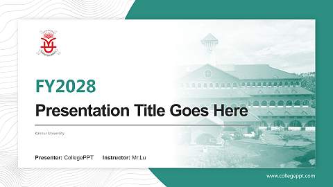 Kannur University Academic Presentation/Research Findings Report PPT Template