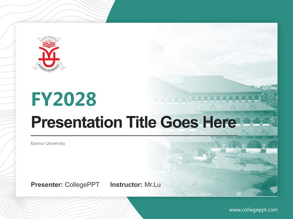 Kannur University Academic Presentation/Research Findings Report PPT Template4:3 ratio PPT effect preview image5