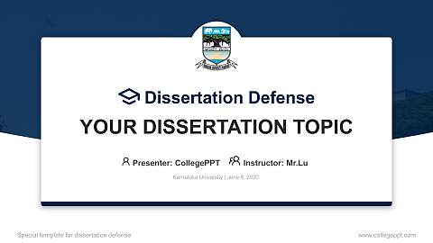 Karnataka University Graduation Thesis Defense PPT Template