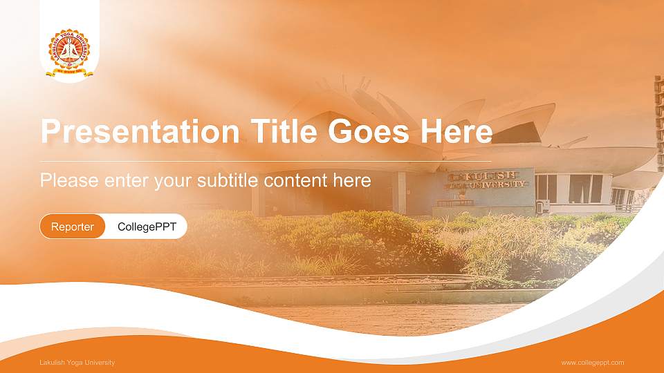 Lakulish Yoga University Lecture Sharing and Networking Event PPT Template16:9 ratio PPT effect preview image