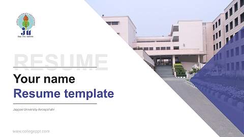 Jaypee University-Anoopshahr Resume PPT Template