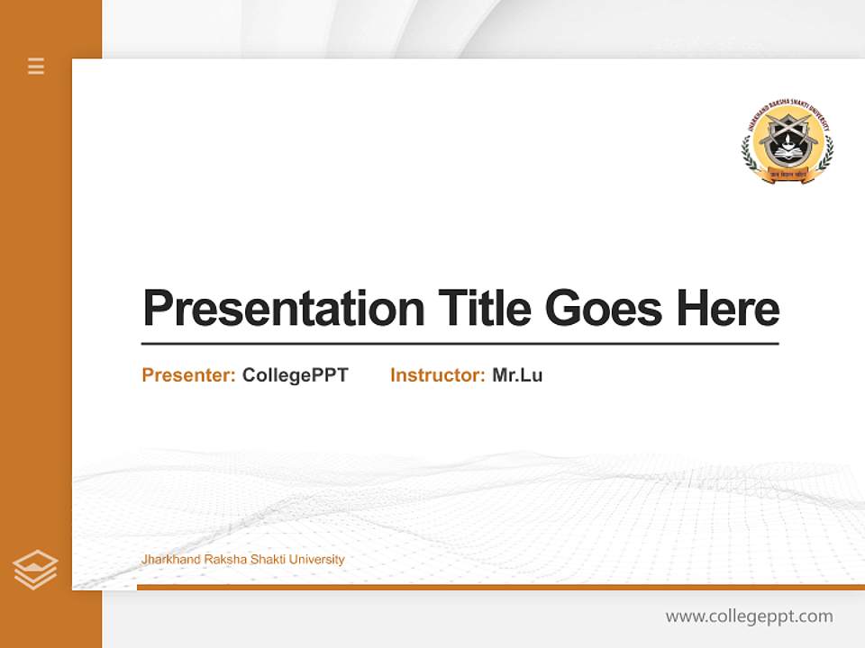 Jharkhand Raksha Shakti University Thesis Proposal/Graduation Defense PPT Template4:3 ratio PPT effect preview image5