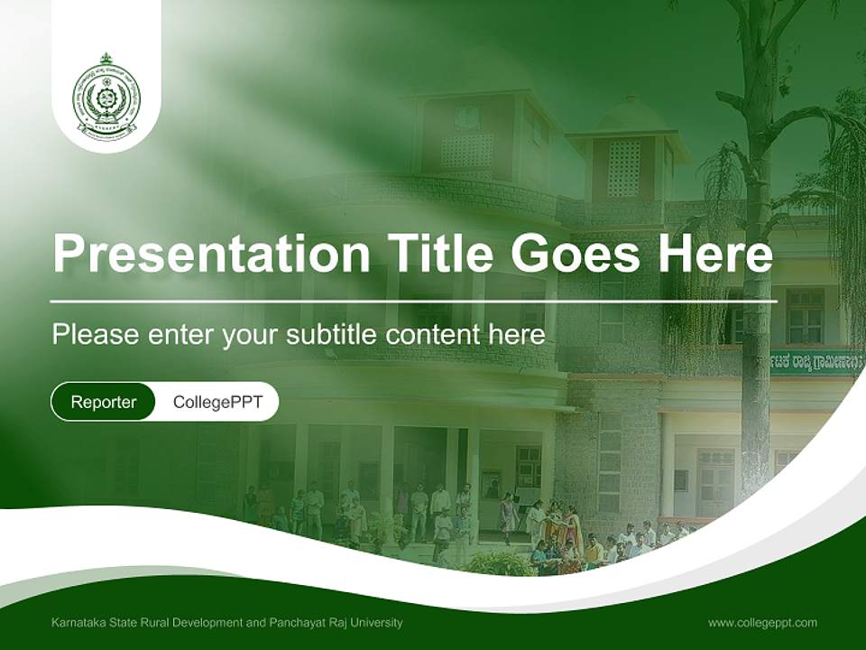 Karnataka State Rural Development and Panchayat Raj University Lecture Sharing and Networking Event PPT Template4:3 ratio PPT effect preview image4