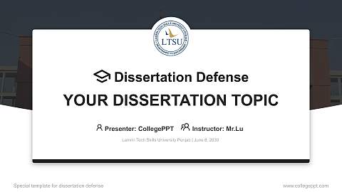 Lamrin Tech Skills University Punjab Graduation Thesis Defense PPT Template