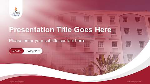 Lingaya ‘s Vidyapeeth Lecture Sharing and Networking Event PPT Template