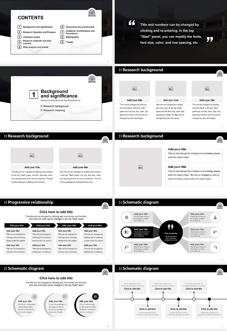 Kannada University Graduation Thesis Defense PPT Template16:9 ratio PPT effect preview image2