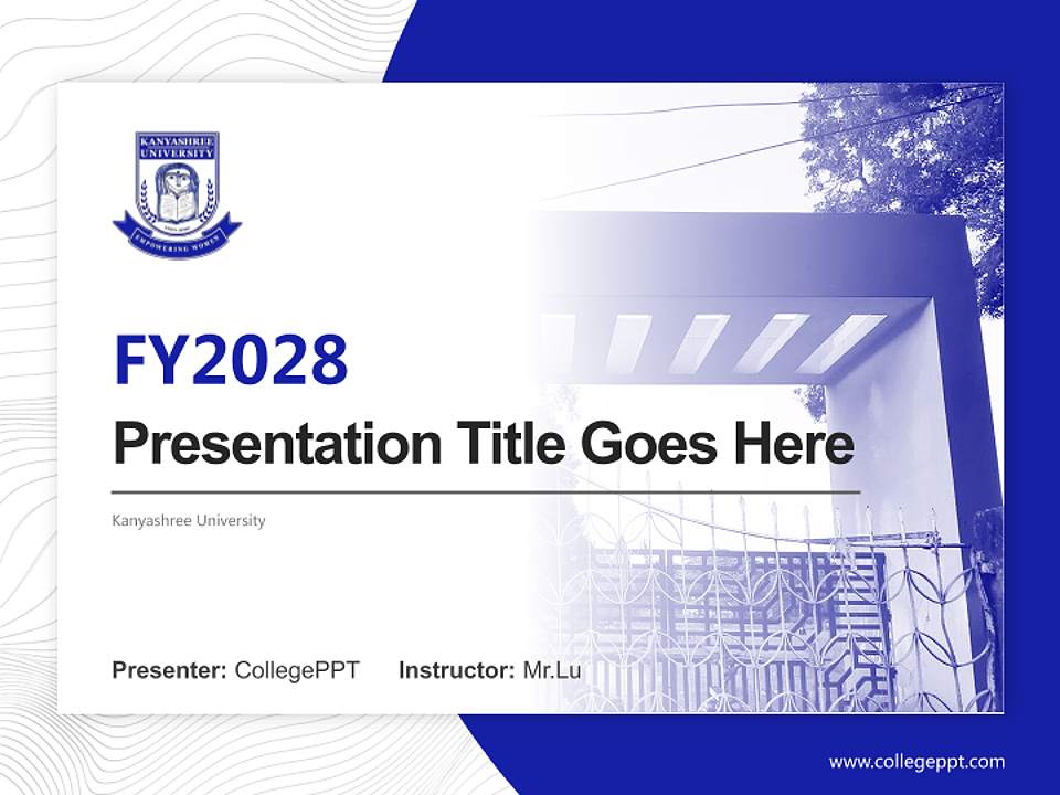 Kanyashree University Academic Presentation/Research Findings Report PPT Template4:3 ratio PPT effect preview image5