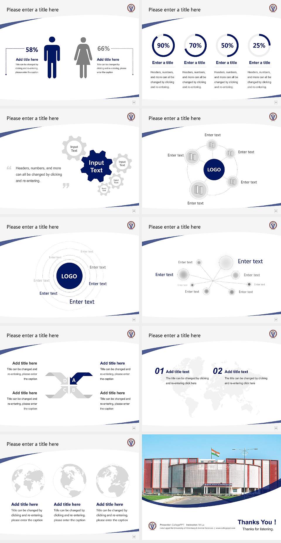 Lala Lajpat Rai University of Veterinary & Animal Sciences Course/Courseware Creation PPT Template4:3 ratio PPT effect preview image4