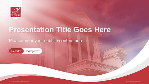 KLE Technological University Lecture Sharing and Networking Event PPT Template