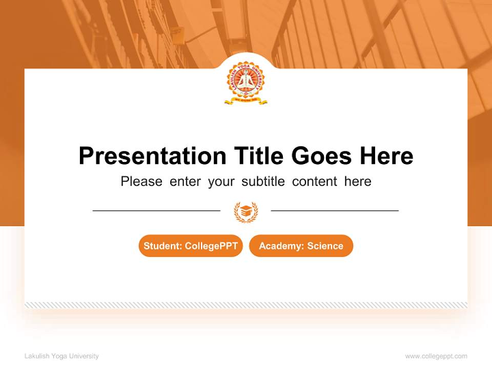 Lakulish Yoga University National Scholarship Defense PPT Template4:3 ratio PPT effect preview image4