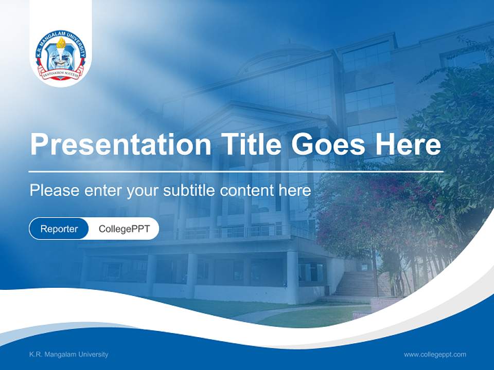 K.R. Mangalam University Lecture Sharing and Networking Event PPT Template4:3 ratio PPT effect preview image4