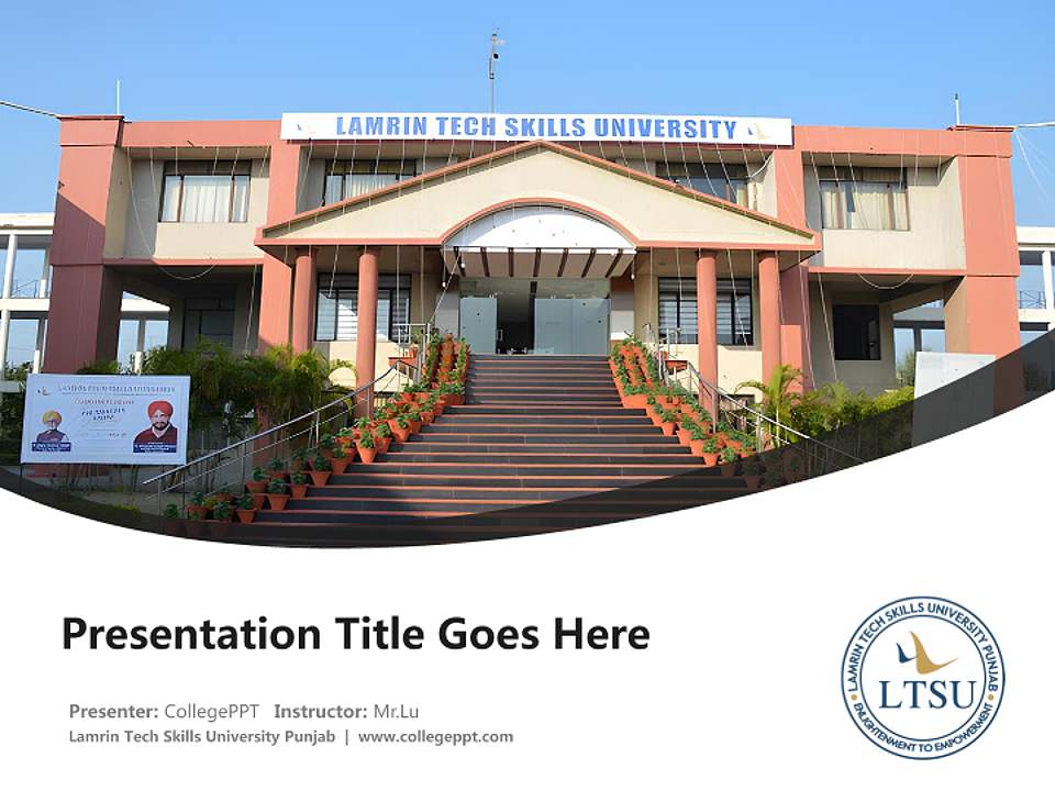 Lamrin Tech Skills University Punjab Course/Courseware Creation PPT Template4:3 ratio PPT effect preview image5