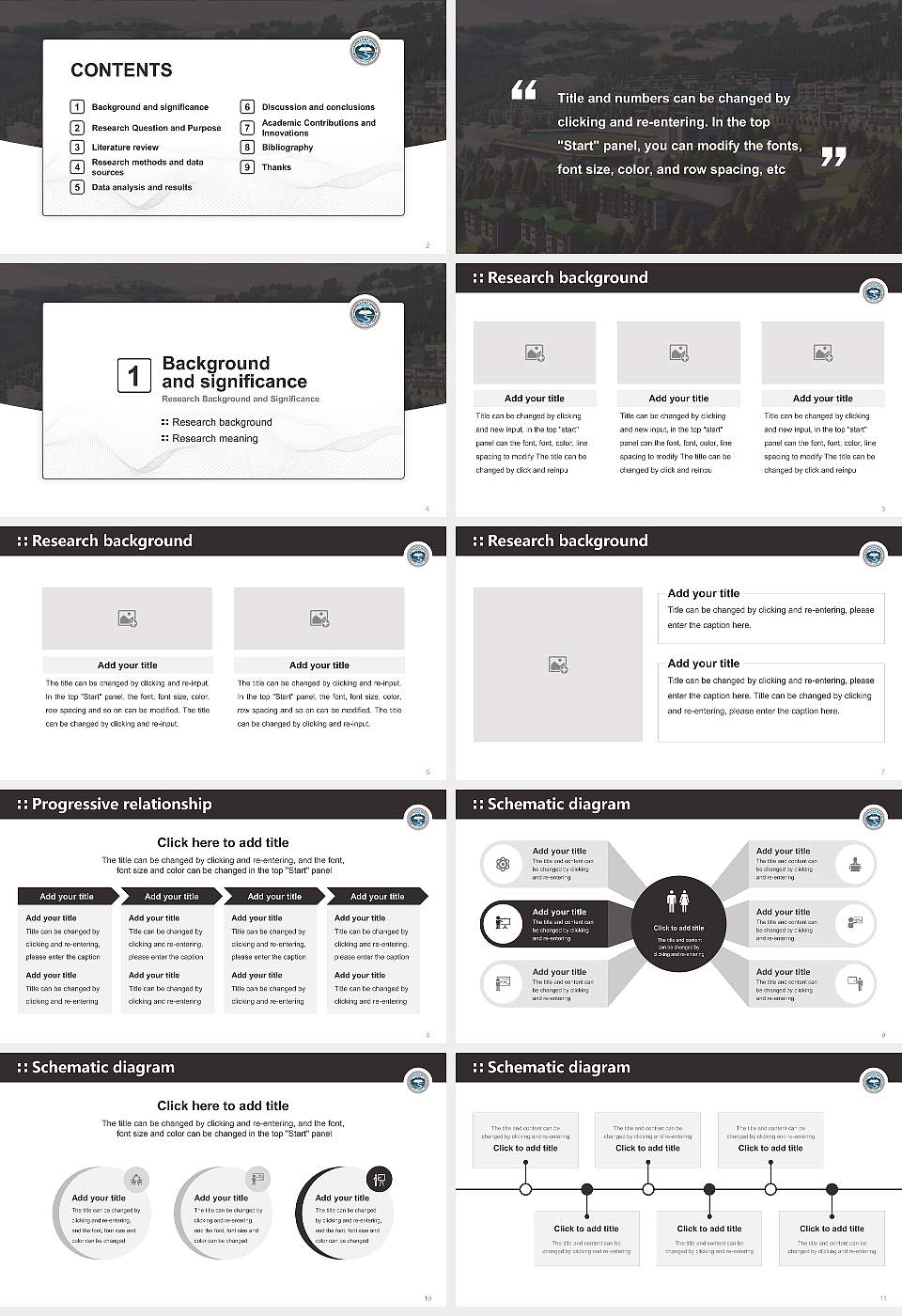 Khangchendzonga State University Graduation Thesis Defense PPT Template16:9 ratio PPT effect preview image2