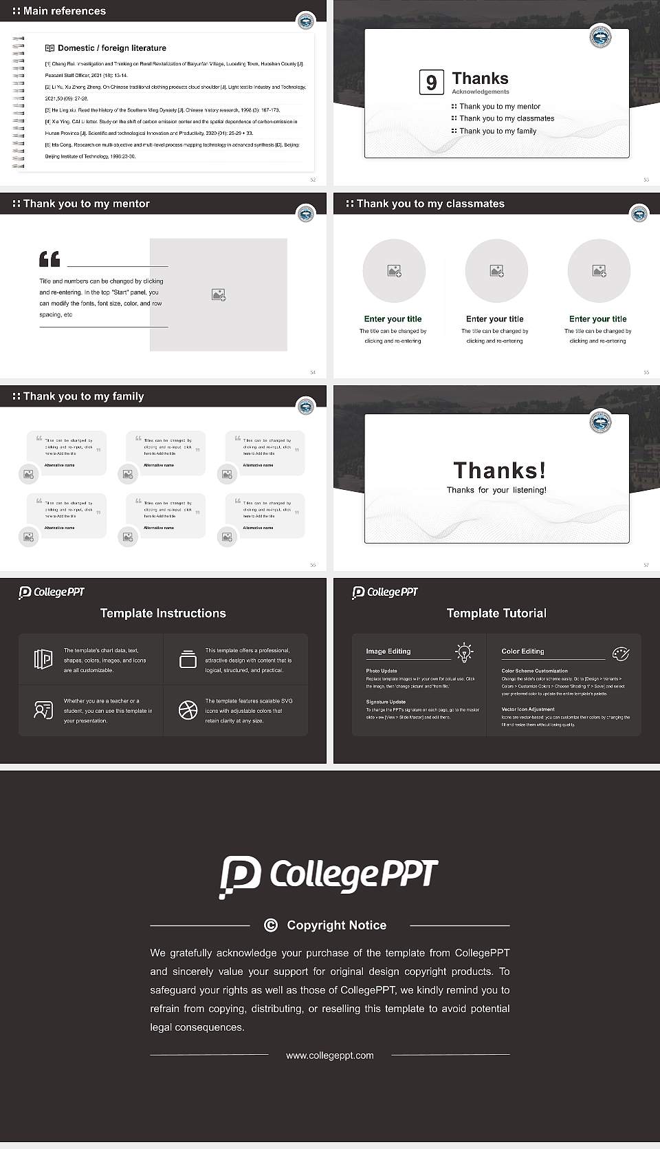 Khangchendzonga State University Graduation Thesis Defense PPT Template16:9 ratio PPT effect preview image7
