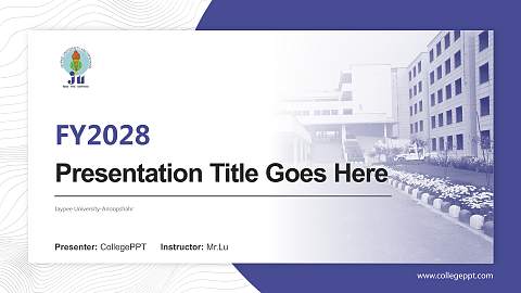 Jaypee University-Anoopshahr Academic Presentation/Research Findings Report PPT Template