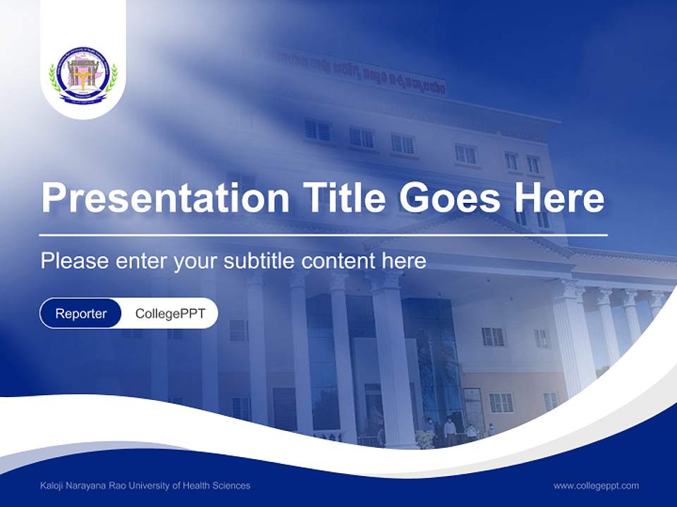 Kaloji Narayana Rao University of Health Sciences Lecture Sharing and Networking Event PPT Template4:3 ratio PPT effect preview image4