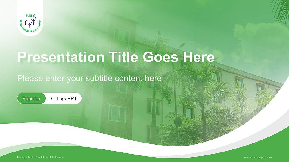 Kalinga Institute of Social Sciences Lecture Sharing and Networking Event PPT Template16:9 ratio PPT effect preview image