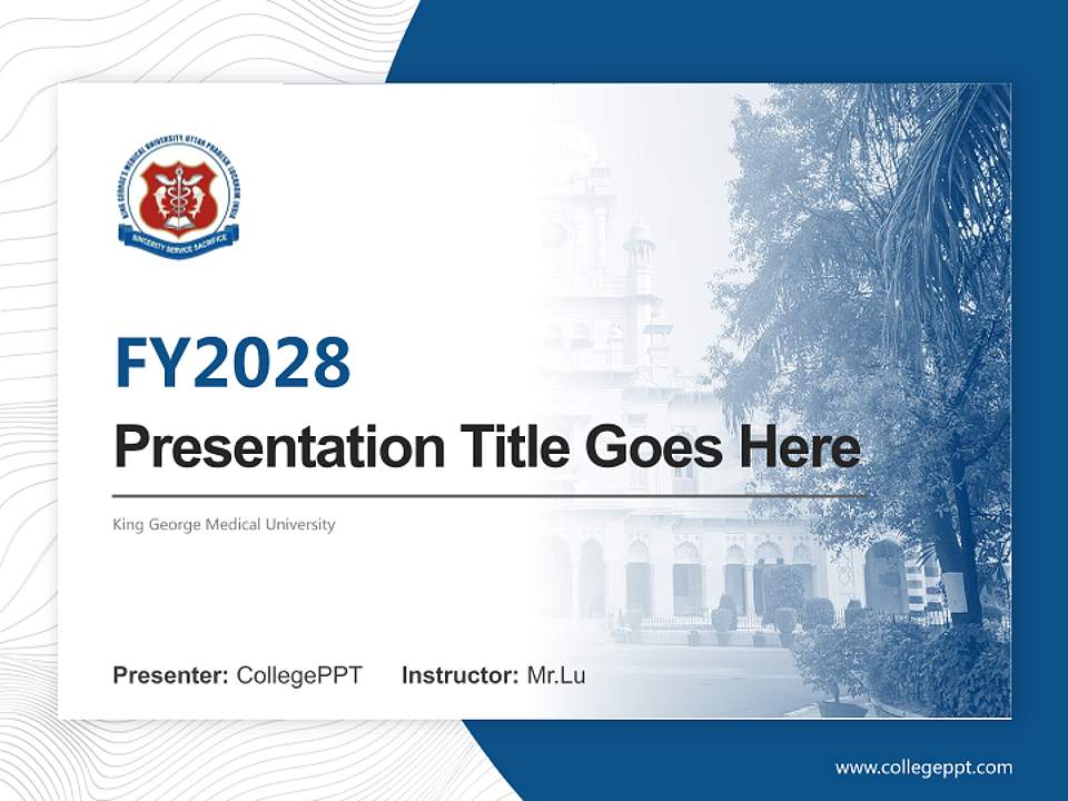 King George Medical University Academic Presentation/Research Findings Report PPT Template4:3 ratio PPT effect preview image5