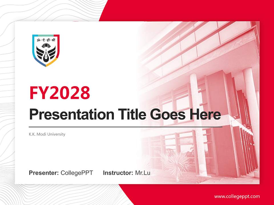 K.K. Modi University Academic Presentation/Research Findings Report PPT Template4:3 ratio PPT effect preview image5