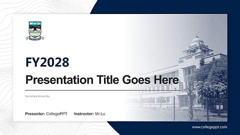 Karnataka University Academic Presentation/Research Findings Report PPT Template