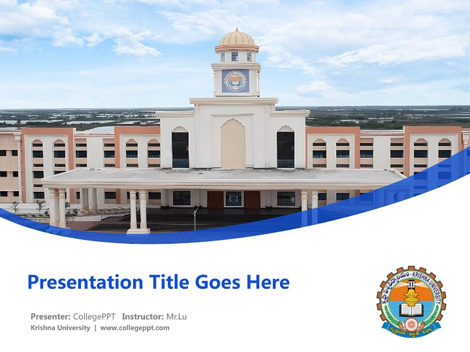 Krishna University Course/Courseware Creation PPT Template4:3 ratio PPT effect preview image5