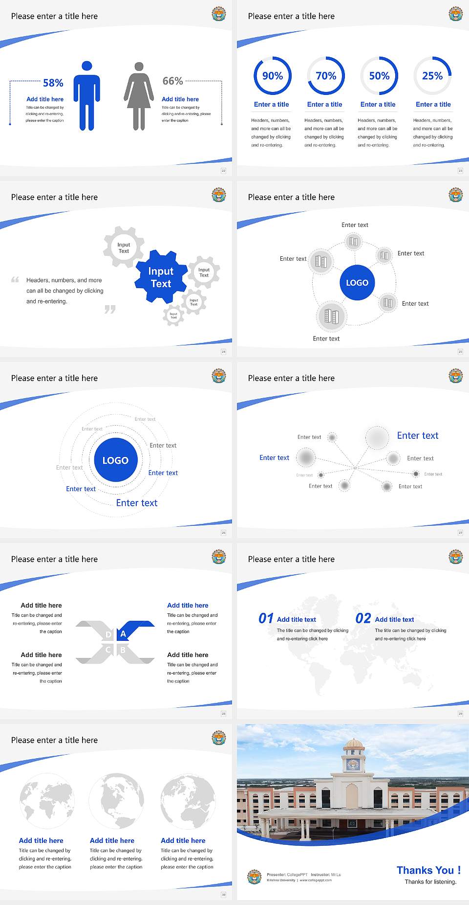 Krishna University Course/Courseware Creation PPT Template4:3 ratio PPT effect preview image4