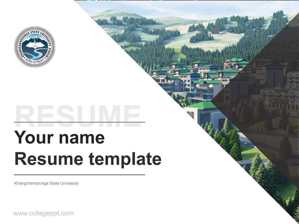 Khangchendzonga State University Resume PPT Template4:3 ratio PPT effect preview image5