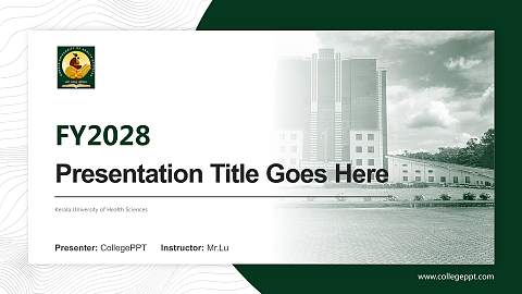 Kerala University of Health Sciences Academic Presentation/Research Findings Report PPT Template